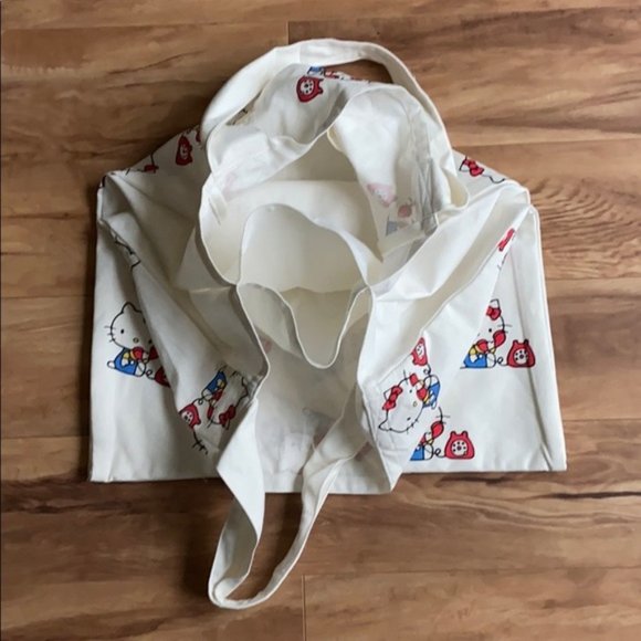 Large Retro Hello Kitty Canvas Tote Bag - Picture 6 of 9